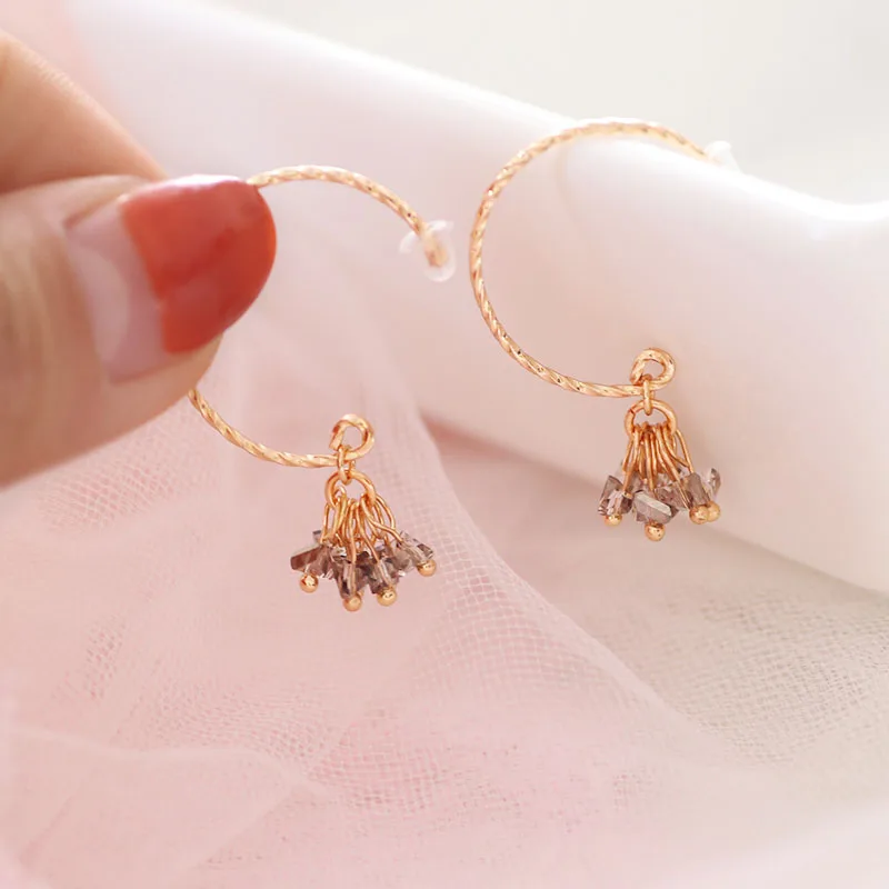 Женские Висячие серьги Sansummer элегантные висячие с маленькими камнями и