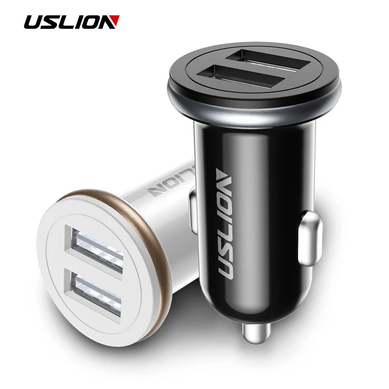 Автомобильное зарядное устройство USLION с двумя USB для мобильного телефона