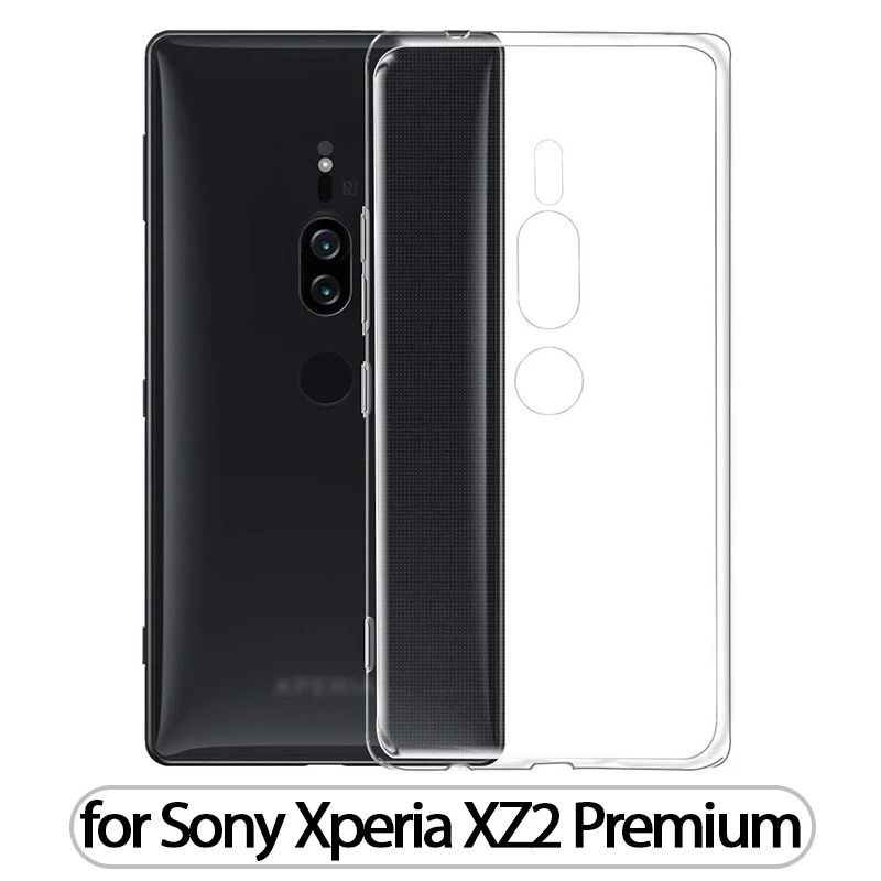 Чехол для sony Xperia XZ2/XZ2 компактный ТПУ Силиконовый прочный прозрачный облегающий Бампер Мягкий чехол для sony Xperia XZ2 Премиум задняя крышка - Цвет: XZ2 Premium