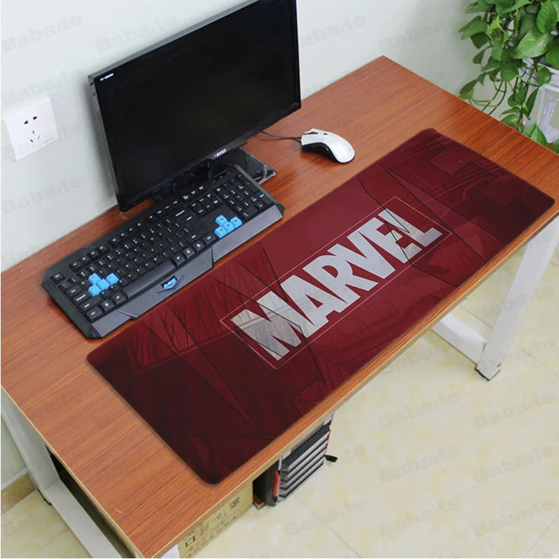 Babaite крутой офисный коврик для мыши с логотипом комиксов Marvel, мягкий коврик для мыши,, большой коврик для мыши, клавиатуры - Цвет: Lock Edge 40X90cm