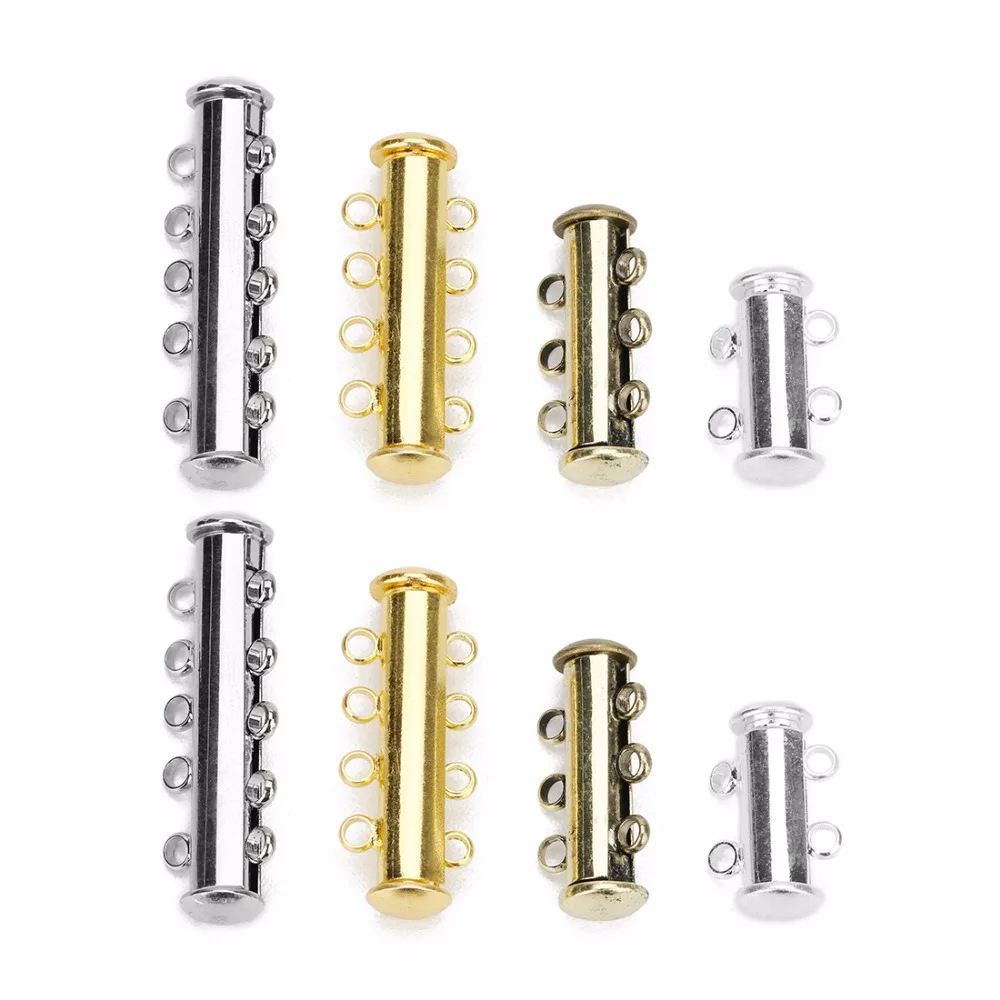 

LOULEUR 10pcs/lot Gold Silver Color Strong Magnetic Slide Clasps Fit Necklace Bracelet End Clasps Connectors Diy Jewelry Making