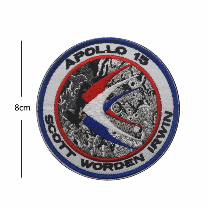 APOLLO Missions Вышивка Патчи астронавт космический корабль эмблемы коллаж США тактический боевой патч наружная нарукавная нашивка наклейки - Цвет: 1