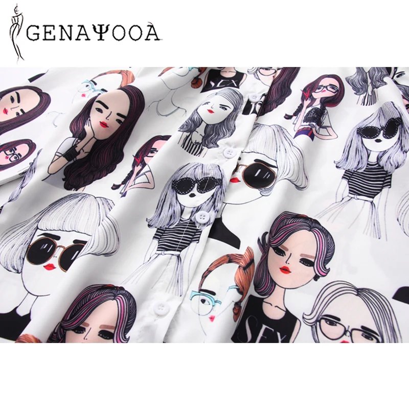 

Genayooa Casual Blouse Femme 2019 Streetwear Floral Print Blouse Long Sleeve Ladies Blouses And Tops Vintage Shirt Harajuku