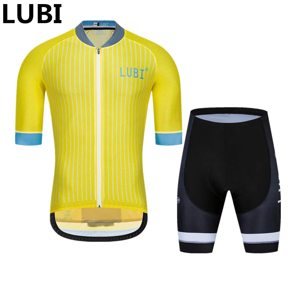 jersey and short LUBI Для мужчин задействуя Джерси летом указан носить ударопрочный волосипедный костюм лосины, одежда Наборы велосипед Костюмы дорожный костюм Ropa Ciclismo Hombre - Цвет: jersey and short