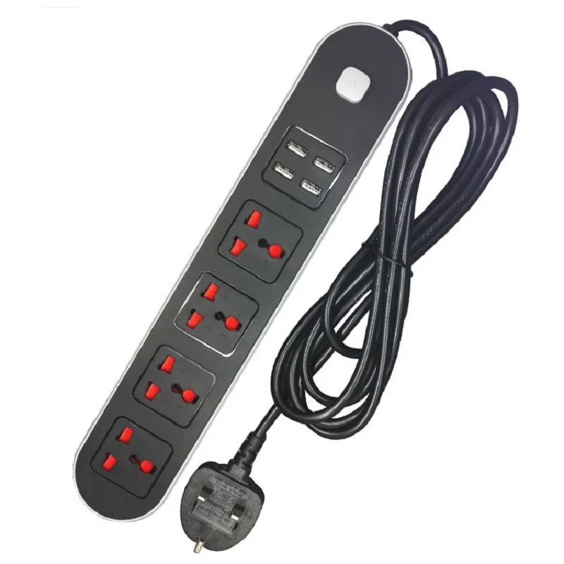 4USB порт 5V 3.4A зарядное устройство адаптеры для сим-карт 13A 250V 4AC UK розетки розетка с