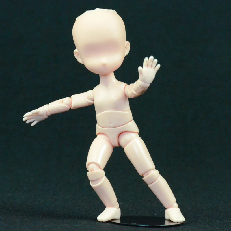 Q version of the cartoon art sketch doll model human body joint moving ferrite Stick a wooden man with plastic | Игрушки и хобби