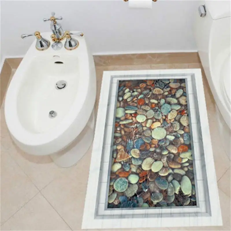 DIY 3D Cobblestone Removable Wall Stickers Wallpaper Mural Home Decoration | Дом и сад