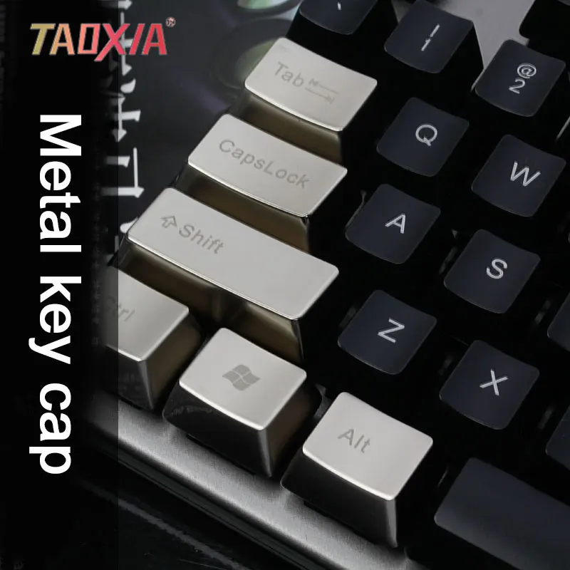 

MKC Mechanical Keyboard Cap Silver Gold Color 37key / CS14 / Farea / Function Area / Large Key / Number Metal Materials Key Caps