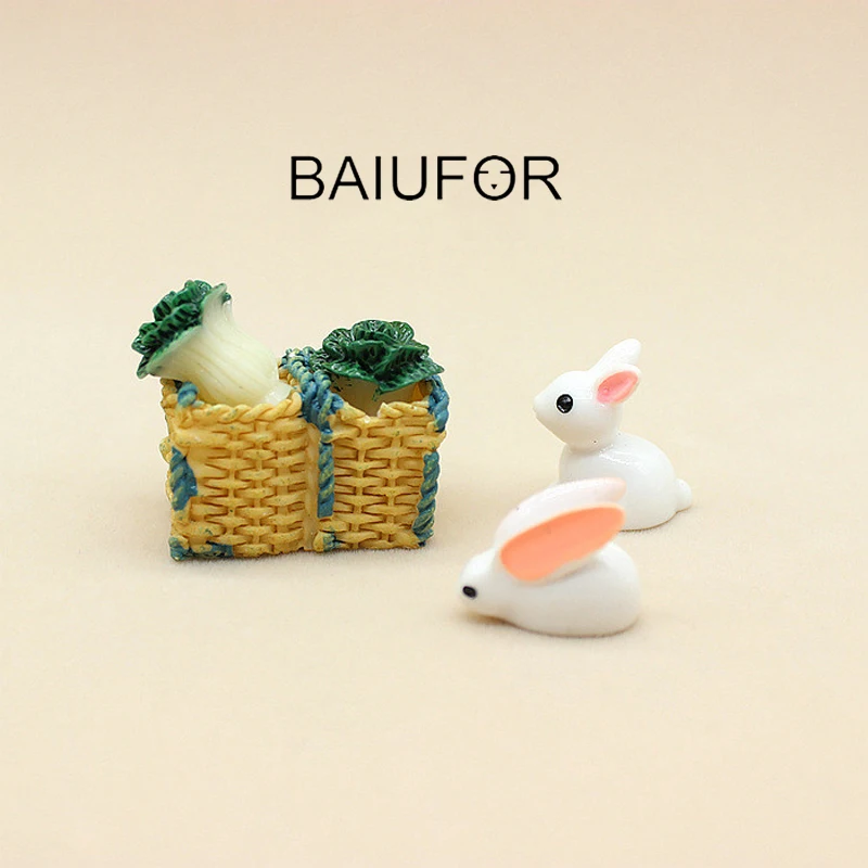 Миниатюрные террариумы BAIUFOR животные мини кролики шкабы корзина искусственные