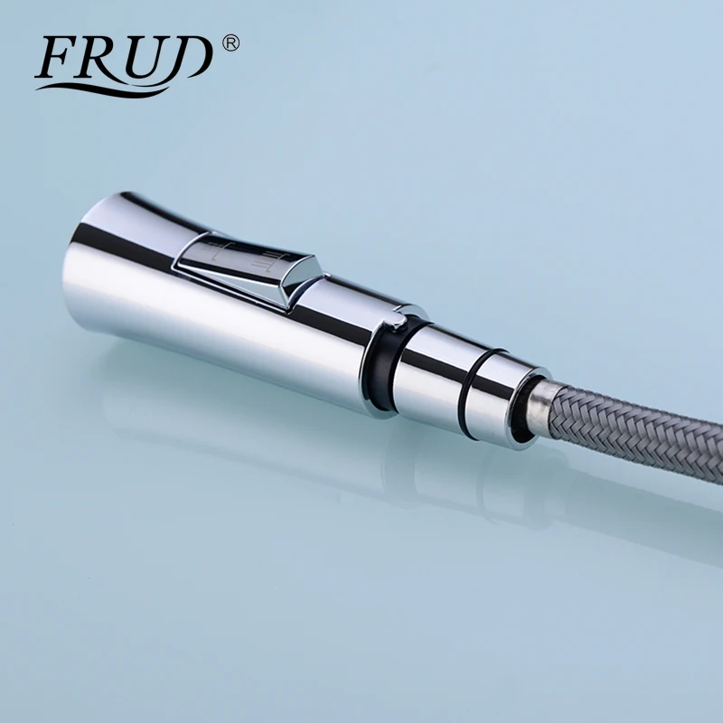 Frud новая кухонная раковина кран выдвижной двойное распылительное сопло черные