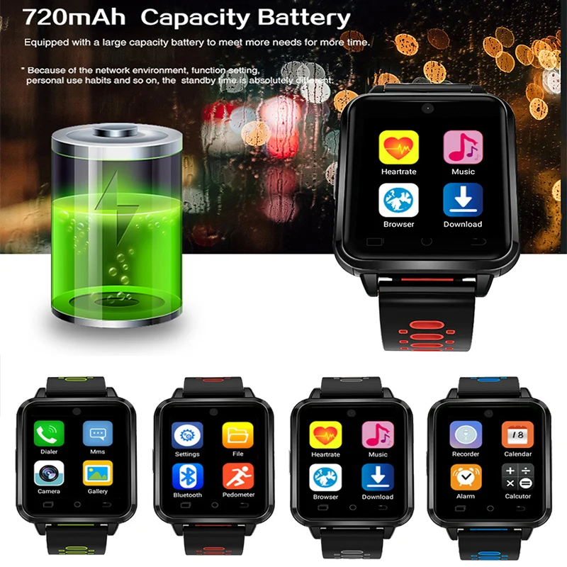 Новые Q2 4G Смарт часы MTK6737 четырехъядерный 1 ГБ/16 ГБ Android 6 GPS наручные 54 &quot720 мАч