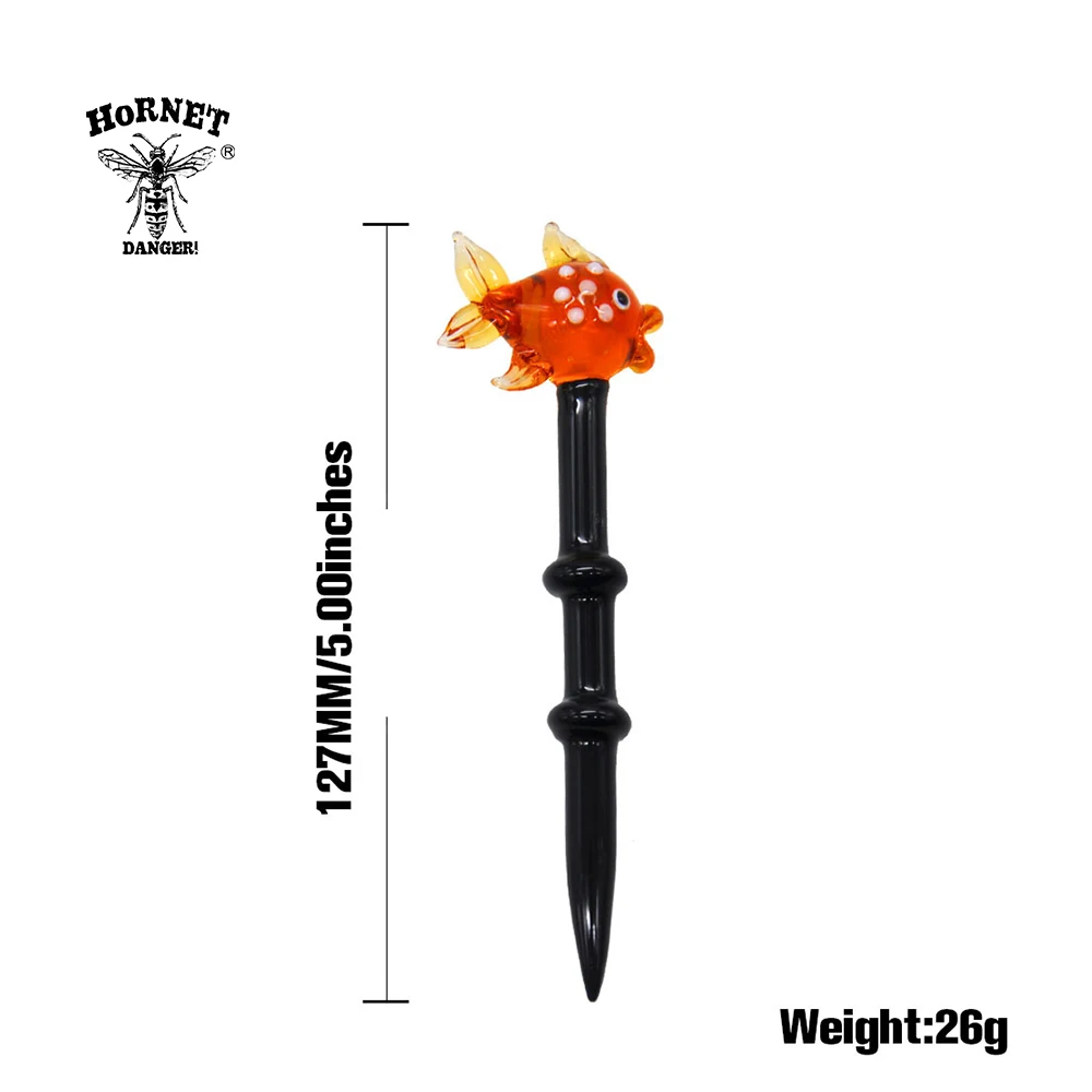 HORNET премиум стекло Dabbler 5 43 дюймов воск Dab инструмент Красочные толстые Pyrex Dabber