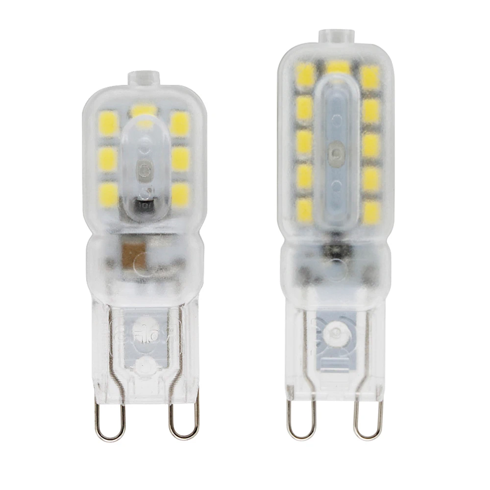 Прозрачная крышка G9 Светодиодная лампа с регулируемой яркостью 3 Вт 5 220 В SMD 2835