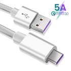 Кабель USB Type-C для Huawei P30 Pro lite, Mate20, P10 Plus, 5A, USB 3,1, оригинальный, Supercharge мобильный телефон, кабель для Android