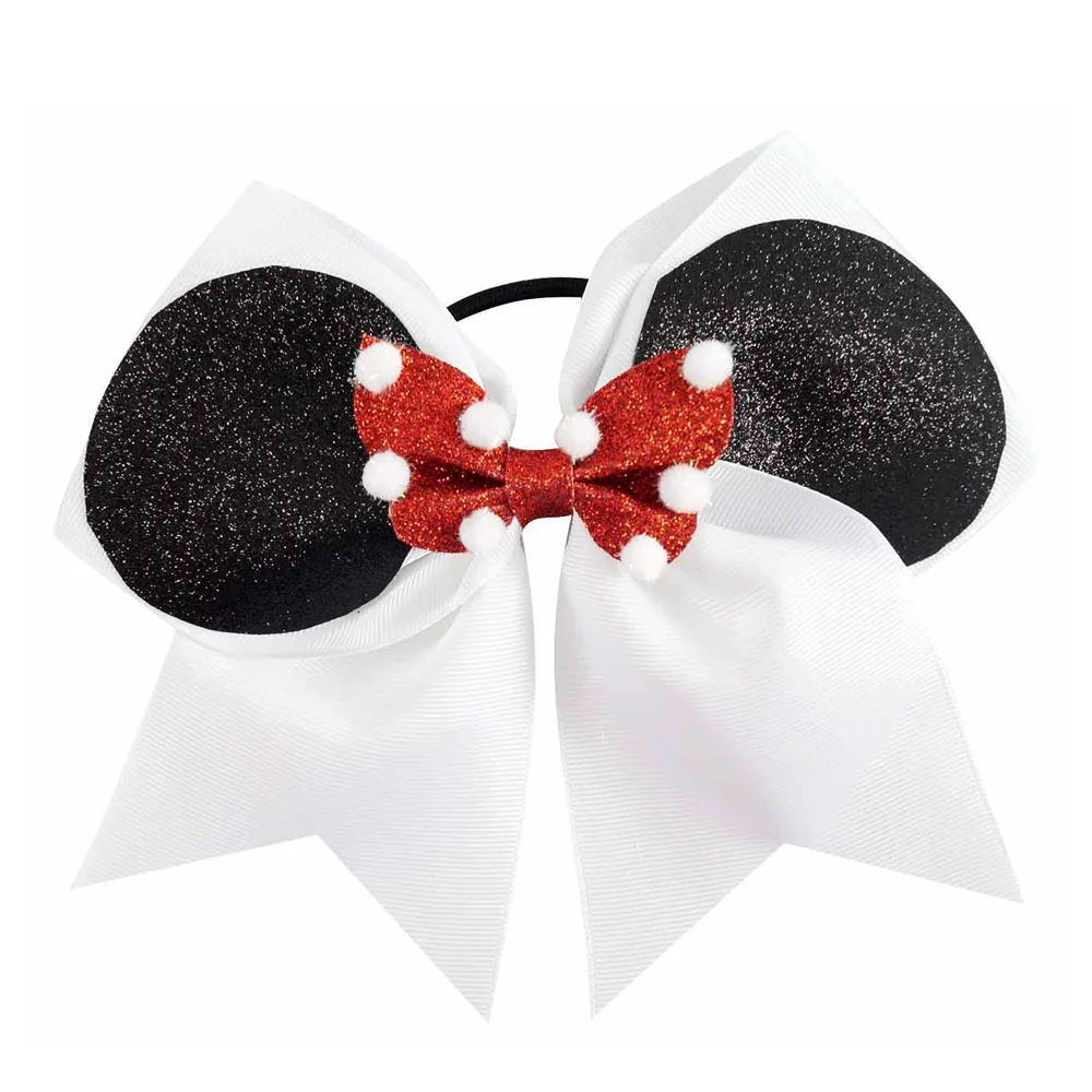 7 дюймов банты Cheer Bows большой школьный цветной бант в горошек с резинкой для
