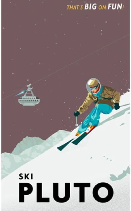 Марс Исследуйте Малиновые каньоны пейзаж путешествие старинный ретро постер из