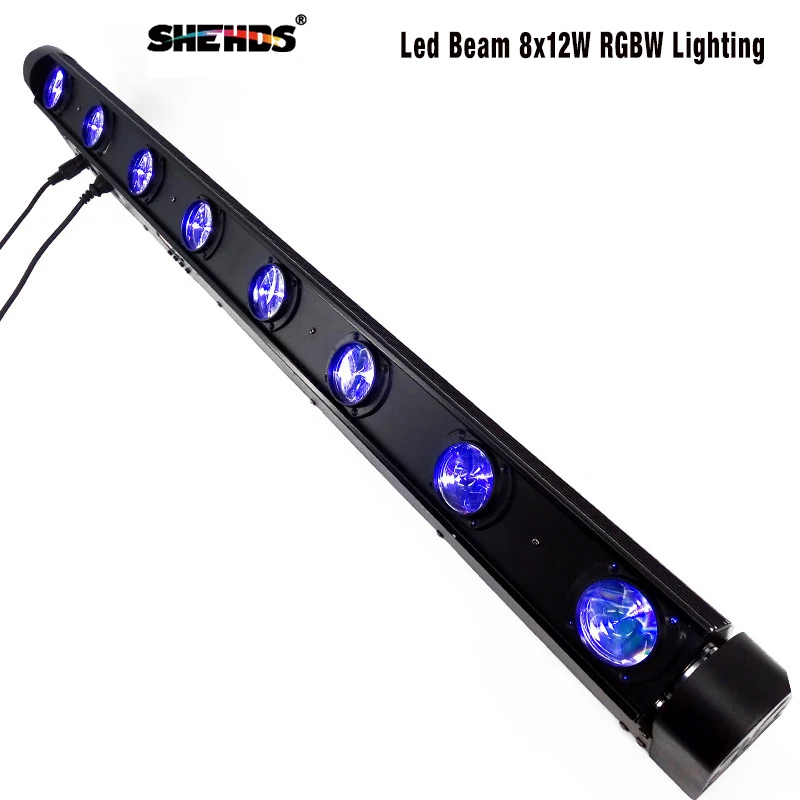 Лучшее качество SHEHDS светодиодный светильник с движущейся головкой звуковая панель 8x12 Вт RGBW для сценического светильник DMX512 Дискотека DJ вечерние музыкальный светильник/оборудование