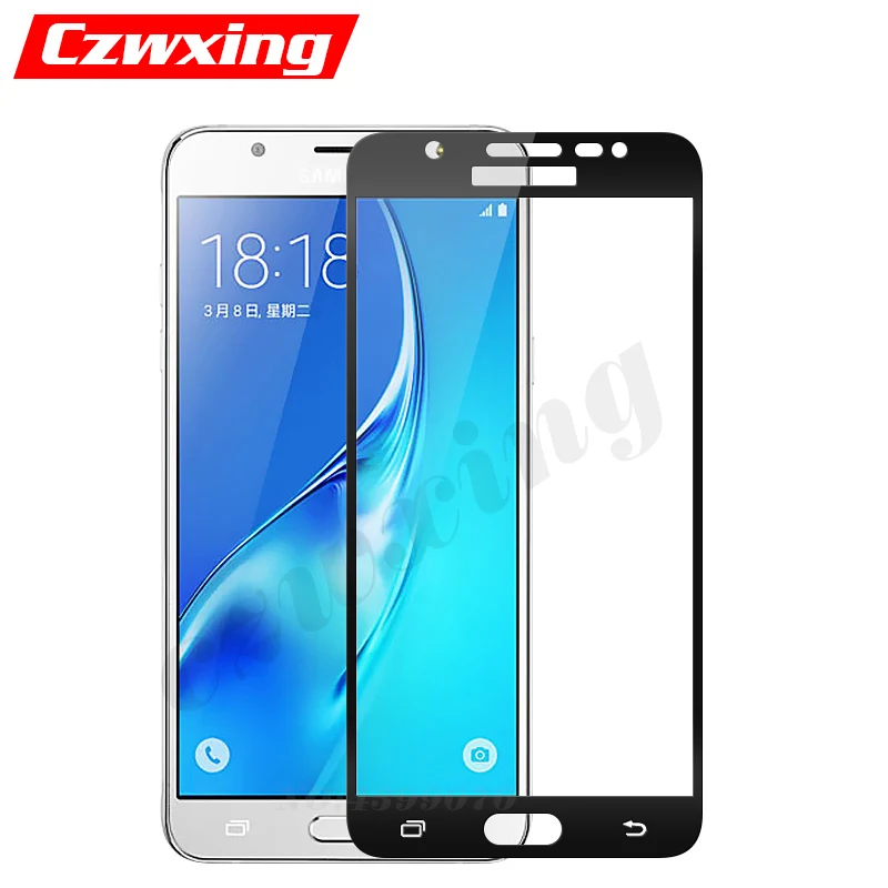 Для Samsung J7Prime защита экрана полное покрытие On7 закаленное стекло для Galaxy J7 Prime G610F