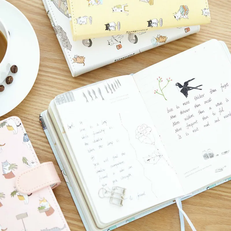 1 шт. милый мультяшный Блокнот записная книжка Kawaii Cat Sketchbooks еженедельник блокнот школьные офисные принадлежности 016021