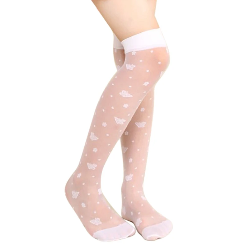 2019 модные летние чулки для девочек ультратонкие балетные с рисунком кота детские