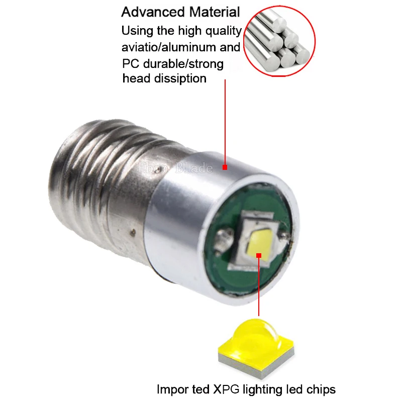 10 шт. E10 1447 Led конверсия/обновленная лампа для Petzl Zoom Duo Головной фонарь 3 в 4,5 в 5 в 6 в 12 В 15 в 18 в DC