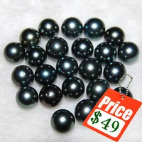 9 10mm aaa genuine natural round black sea water tahitian loose pearl