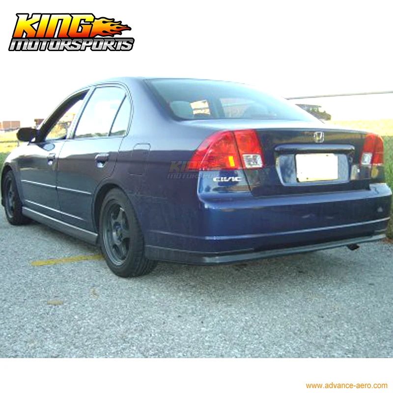 Подходит для 2001-2003 Honda Civic 4Dr Седан полипропилен задний бампер спойлер тип-r стиль PP