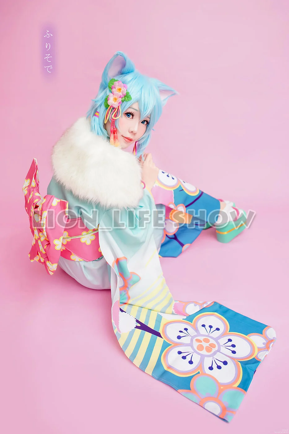 Цветочное кимоно SAO ALO Yuuki Asuna зеленый Asada розовый Shino синий Leafa фиолетовый японский Furisode кимоно Косплей Костюм