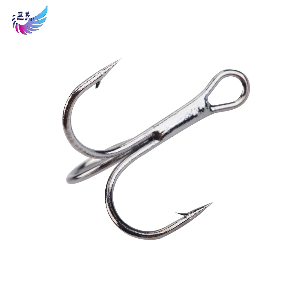 50PCS/Lot Barbed Fishing Hook High Carbon Steel Treble Tackle 2/4/6/8/10# with sharp Tip | Спорт и развлечения