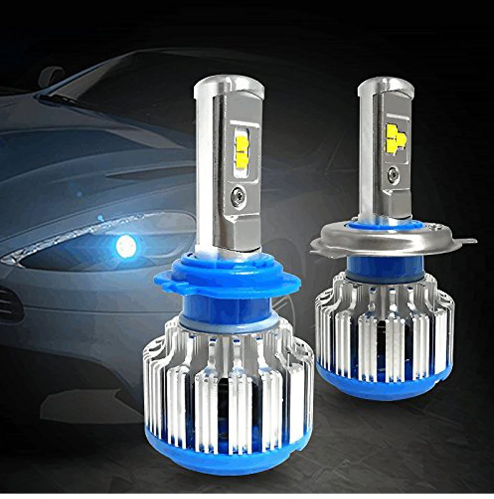 FLYCAR T1 турбо светодиодный фары лампы 60 Вт 7200LM светодиодный налобный фонарь Conversion Kit Turbo светодиодный H4 H1 H3 H7 H11 9004 9007 9005 HB3 9006 HB4