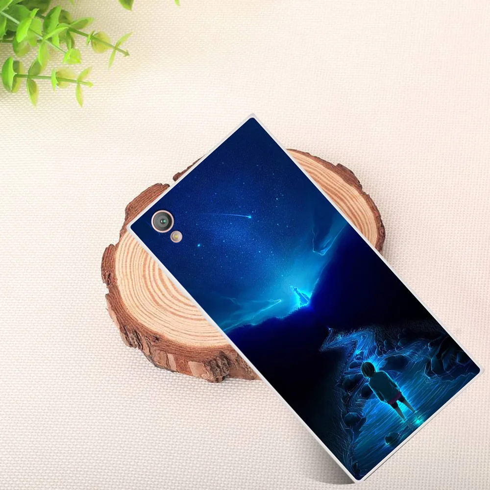 Чехол для телефона Sony Xperia L1 мягкий чехол-накладка с рисунком звездного неба Луны