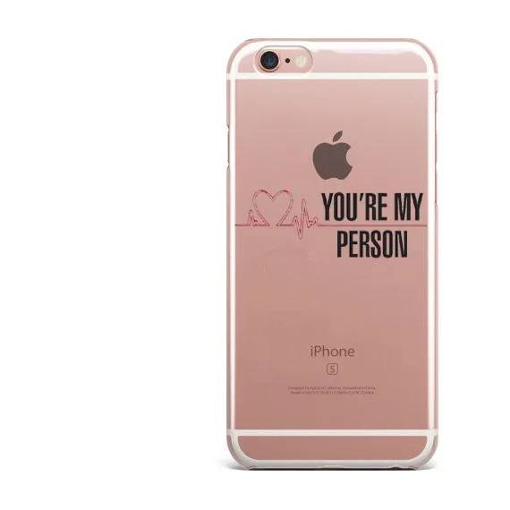 Greys Anatomy You are my person чехол для телефона s Чехол iPhone SE 5S 6 6S Plus 7 7Plus 8 8Plus X Мягкий