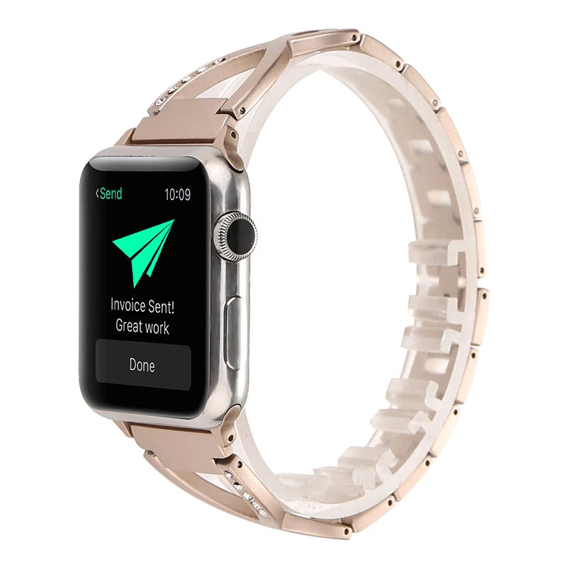 BUMVOR бренд Нержавеющая сталь ремешок для наручных часов Apple Watch версии 5/4/3/2/1 38 мм 42