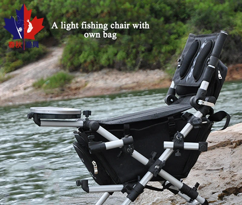

Folding, Portable, Multifunctional Fishing Chair With Telescopic Feet, Double Shoulders, Horse Back, Light Fishing Stool.