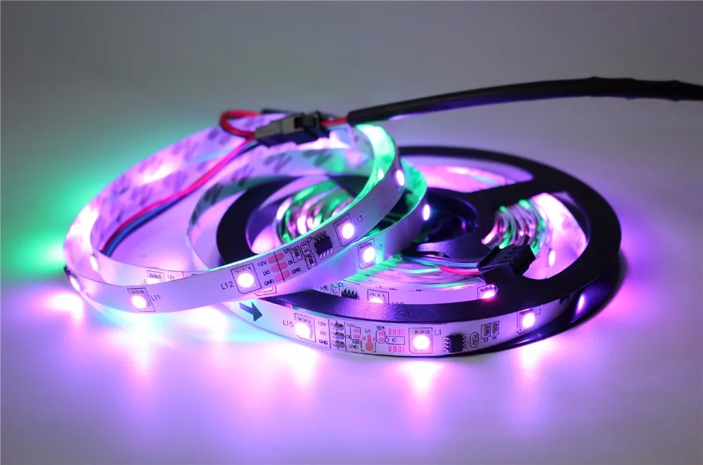 Светодиодная лента с чипом 1903 IC 5050 12 В постоянного тока цифровая RGB цвета мечты 133