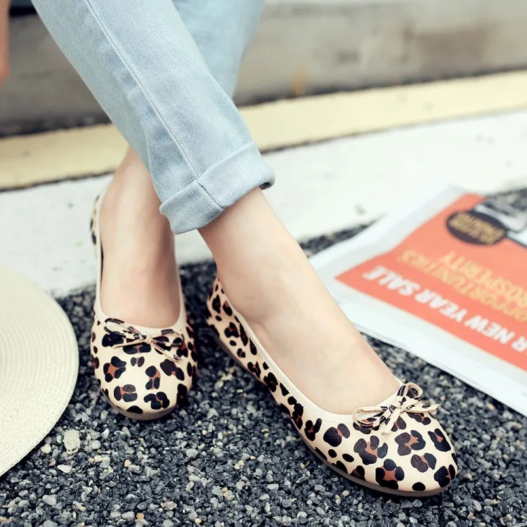 EAGSITY/женские складывающиеся туфли на плоской подошве с леопардовым принтом