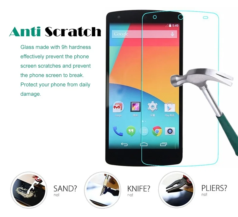 2 шт. защитная пленка из закаленного стекла высокого качества для Google nexus 5 Ecran защитное стекло