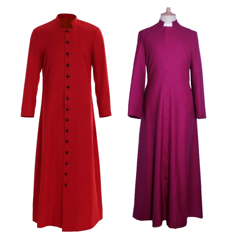 Cosplaydiy средневековые мужские и женские красные однобортные римские пасторные