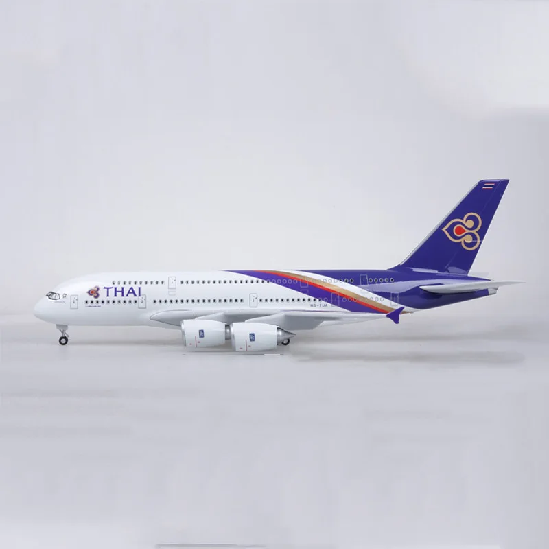 1/160 масштаб самолет Airbus A380 Таиланд Тайская авиакомпания модель с легкой литой