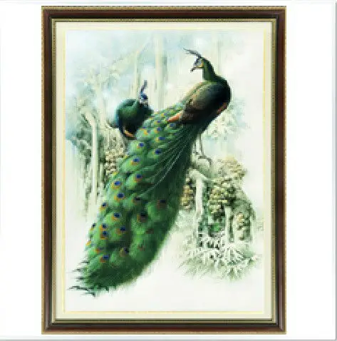 Посылка для вышивки первоклассный Набор крестиком красивый Павлин животное
