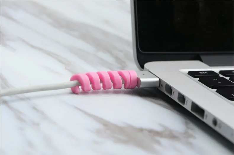 10 шт силиконовый спиральный кабель протектор для iphone Usb зарядное устройство для сматывания кабеля защита от разрывов Защитная Для samsung Android