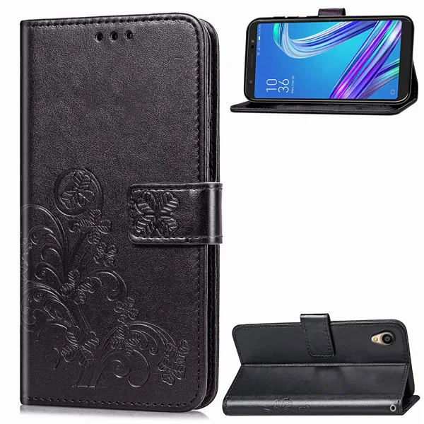 Черный Флип-кейс для ASUS Zenfone Live L1 ZA550KL чехол 5,5 дюймов из искусственной кожи чехол для телефона для ASUS ZA550KL ZA ZA550 550 550KL KL X00RD - Цвет: Черный