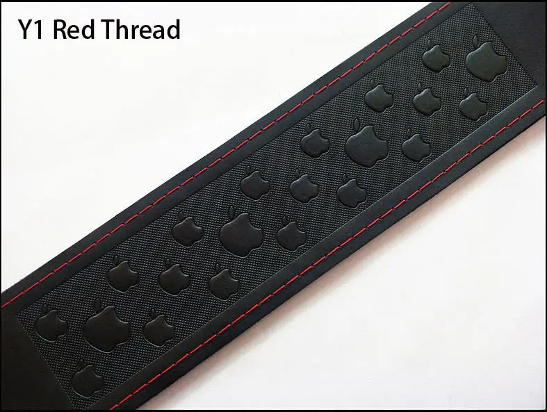 Y1 Red Thread CHIZIYO Высокое качество Черный печать DIY натуральная кожа коровьей чехол рулевого колеса автомобиля 38 см диаметр универсальный размер - Название цвета: Y1 Red Thread