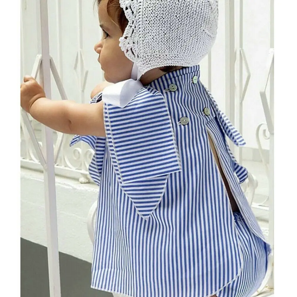 Милый Малыш Девочка новейшая мода 2 шт. одежда Новинка Повседневный Топ без