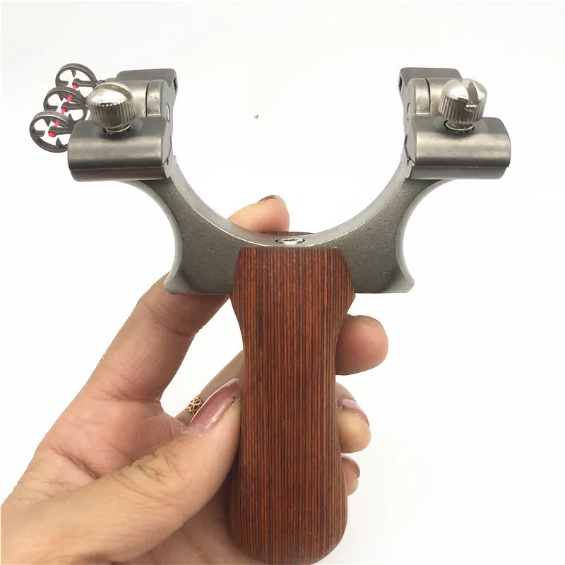 Slingshot из нержавеющей стали для охоты slingshot плоская кожаная Резиновая лента спорта