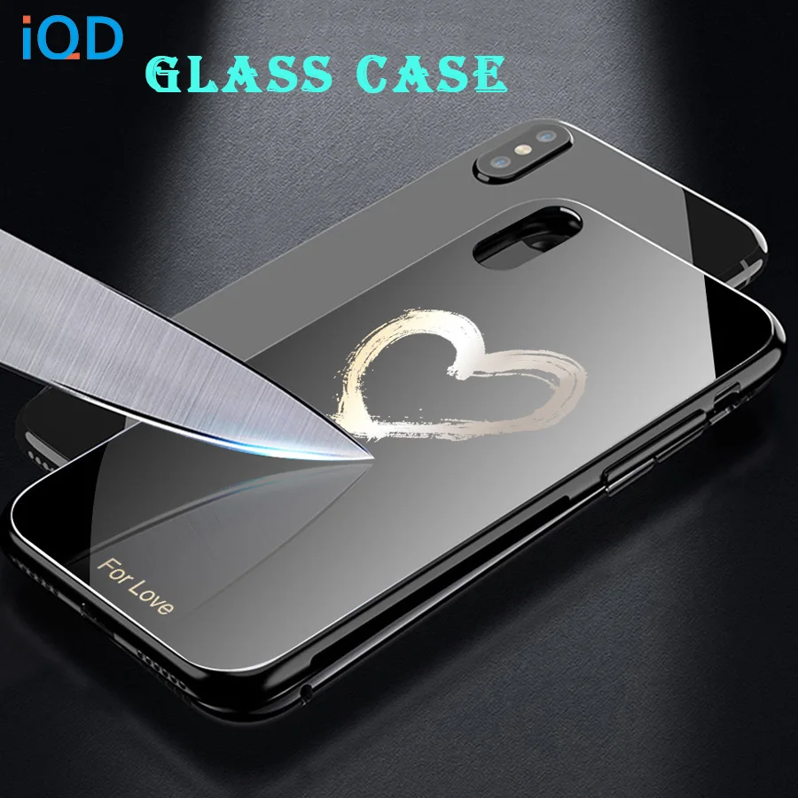 IQD Ультратонкий чехол для iPhone X XS Max XR 8 7 6 6S Plus TPU бампер защитное стекло задняя