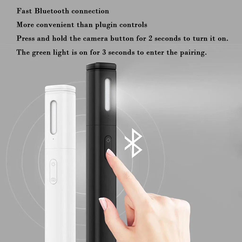 Светодиодный светильник селфи-Палка с Портативный Bluetooth заполнить светильник 3-Шестерни Яркость Монопод Выдвижная селфи палка для huawei CF33