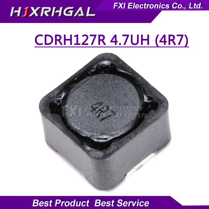 10 шт. CD127 CDRH127R 12x12x7 мм 4.7uH (4R7) экранированная Катушка Индуктивности SMD адаптера