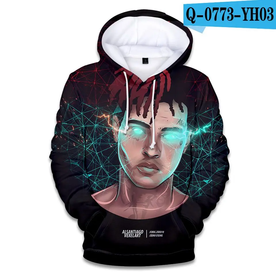 color at picture Xxxtentacion/худи с 3D принтом; толстовка; сезон весна-осень; Новинка; Детские топы с капюшоном; высокое качество; Xxxtentacion; Классная детская одежда - Цвет: color at picture