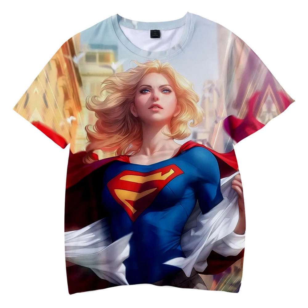 Детская футболка в стиле хип хоп с объемным рисунком Корейском Kara Danvers для